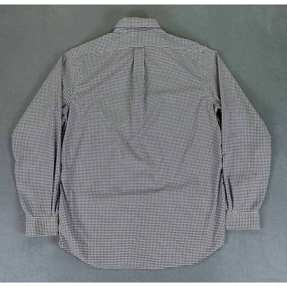 Ralph Lauren Shirt Mens Large White Brown Performance Classic Fit Gingham Check - Picture 3 of 7